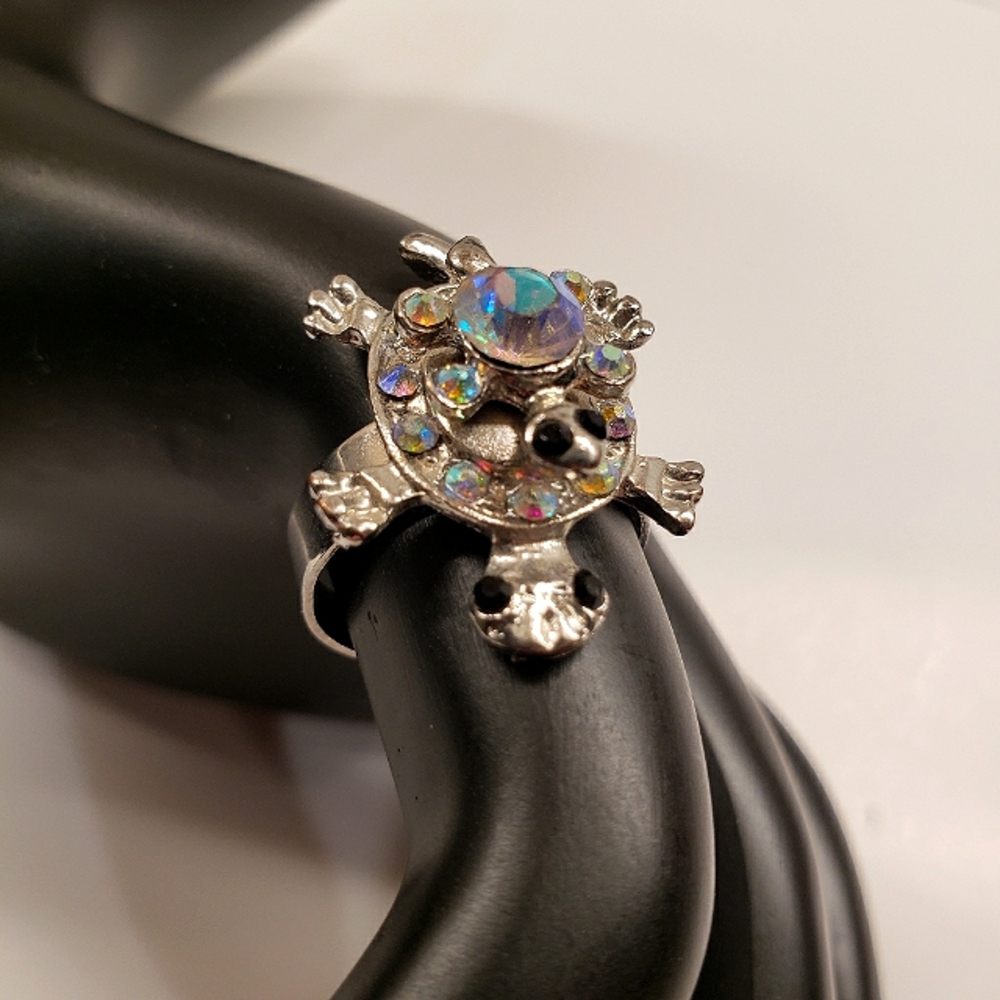 Turtle w/Baby 🐢, Multi Gem, Spinner Ring